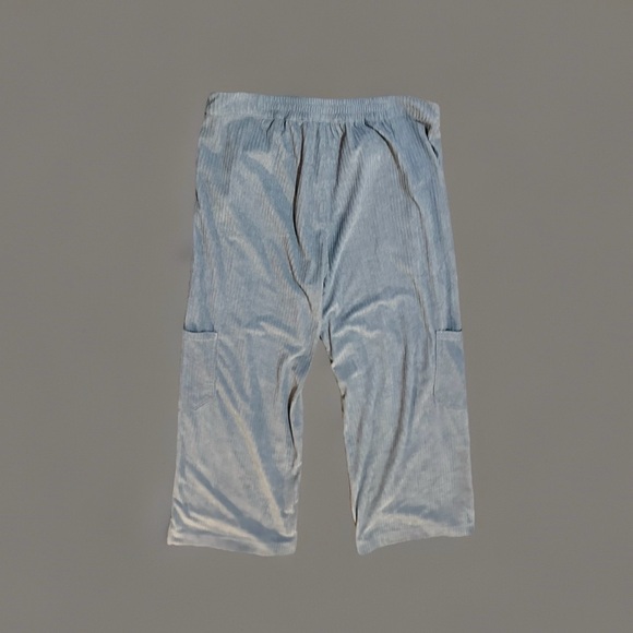 Wild Fable Blue Corduroy Wide Leg Cargo Pants Sz L - Picture 3 of 5